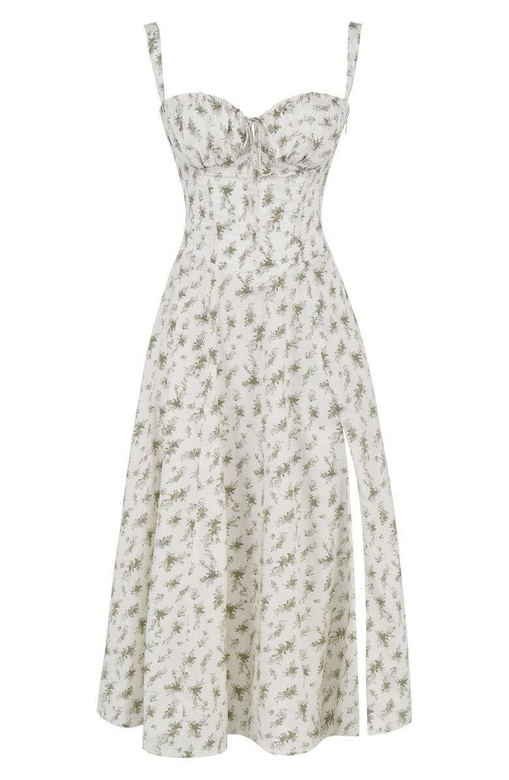 Printed Bustier Dress: Sustainable & Elegant