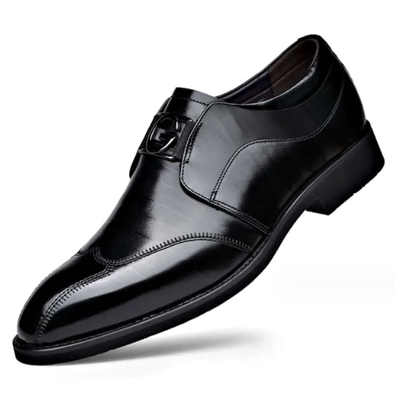 Men's Polished Leather Slip-On Dress Shoes