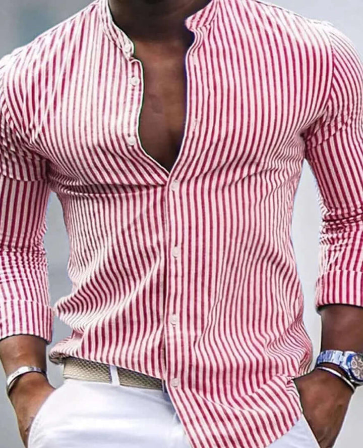 Men's Classic Striped Cotton Shirt