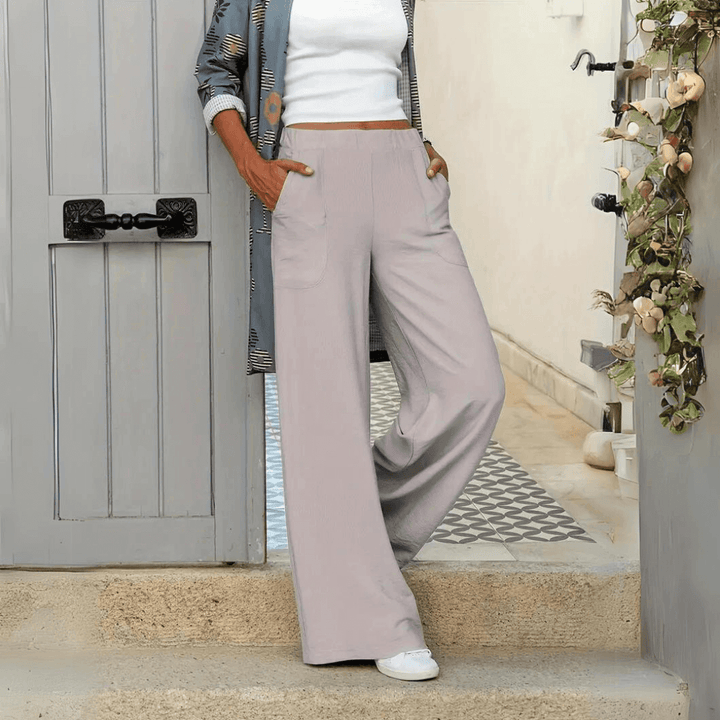Women's High-Waisted Wide Leg Trousers