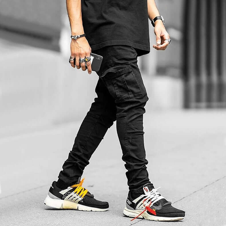 Men's Slim Fit Stacked Jeans with Pockets
