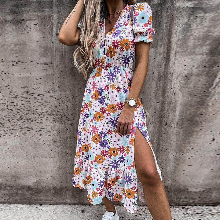 Women's Summer Midi Dress: Flowy Sleeveless Dress
