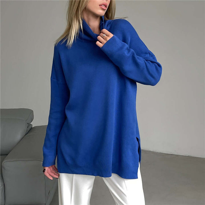 Women's High-Neck Long-Sleeve Sweater