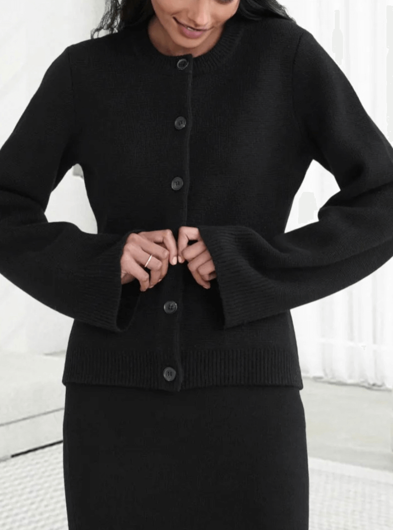 Women's Long Flare Sleeve Knit Sweater