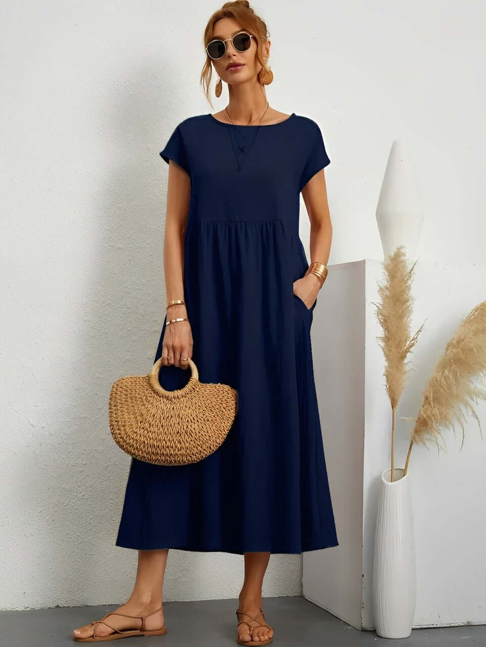 Summer Cotton Dress: Relaxed Fit, Breathable & Comfortable