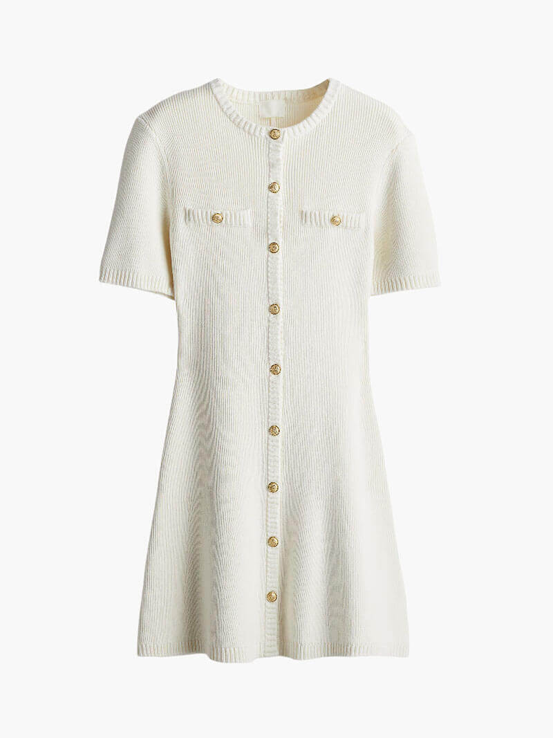Women's Short Sleeve Knit Dress: Elegant & Comfortable