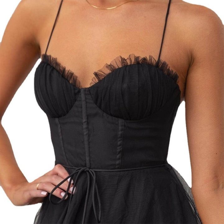 Elegant Mesh Midi Dress for Women