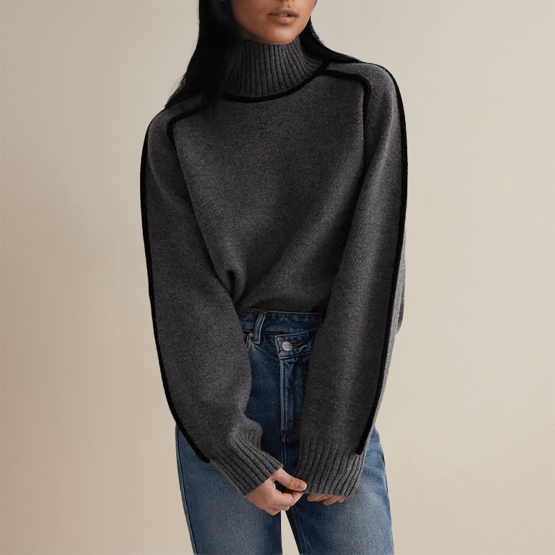 Women's Roll Neck Knitted Jumper