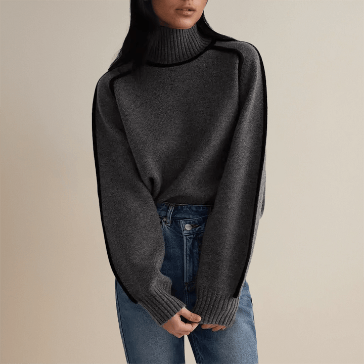 Women's Roll Neck Knitted Jumper