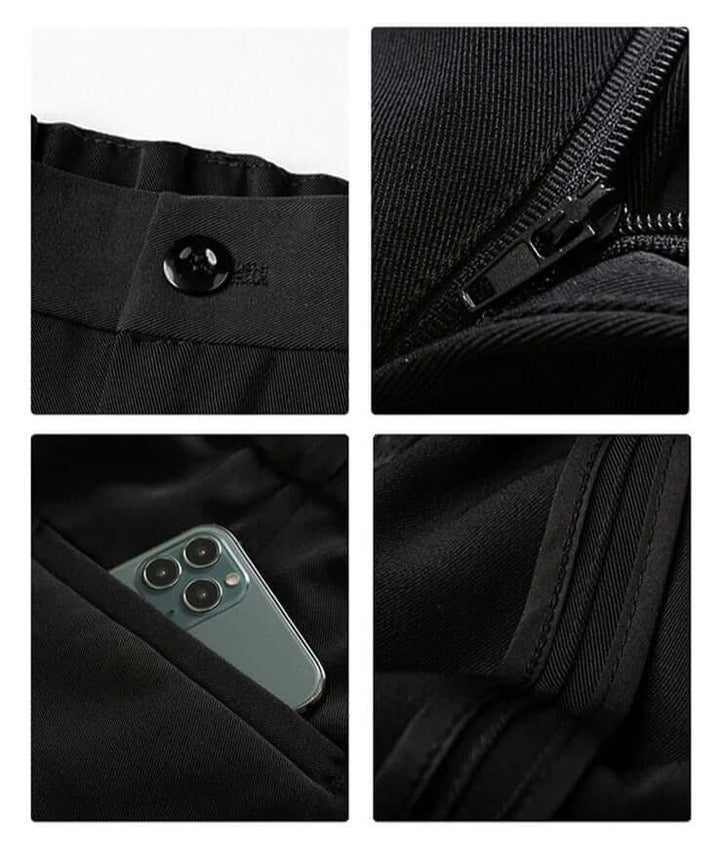 Men's Draped Formal Trousers: Relaxed Fit Tailored Pants