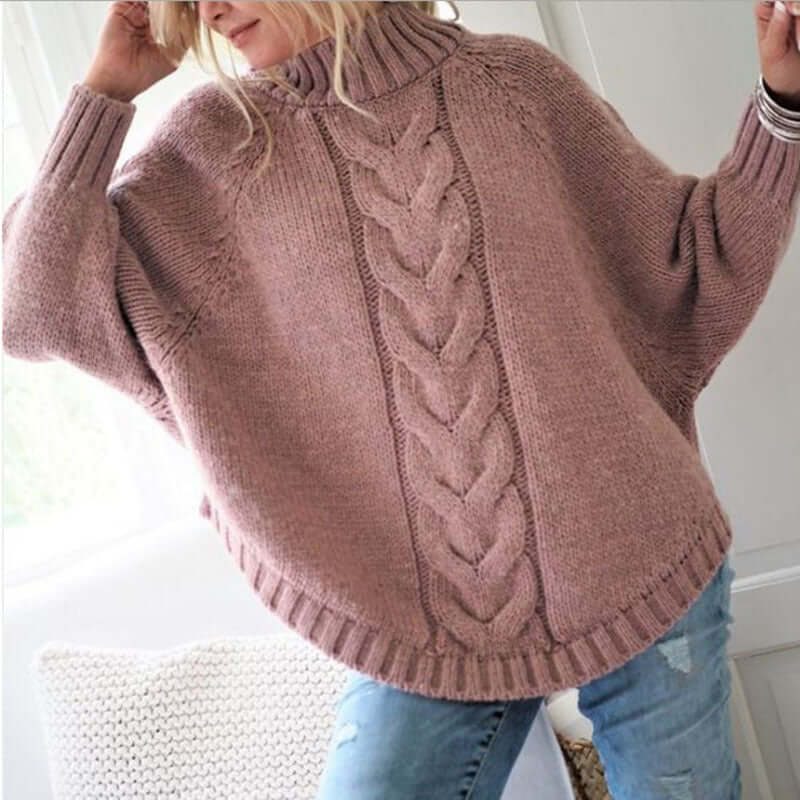 Women's Oversized Batwing Sleeve Winter Sweater
