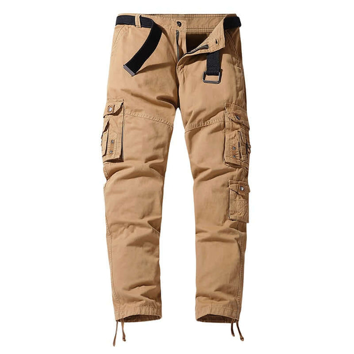 Men's Relaxed-Fit Cargo Trousers with Multiple Pockets