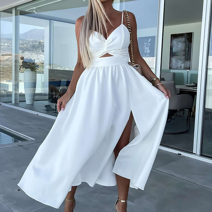 Elegant Midi Women's Dress for Formal Occasions