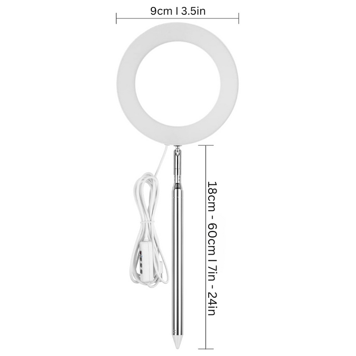 "Adjustable LED plant light with sleek design, ideal for indoor gardens; supports plant growth with full-spectrum lighting."