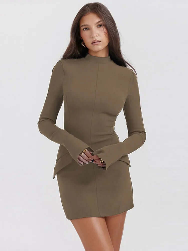Elegant Turtleneck Sweater Dress