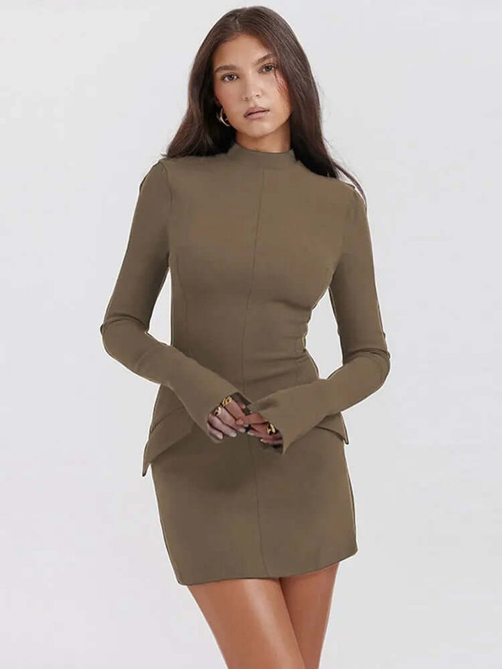Elegant Turtleneck Sweater Dress