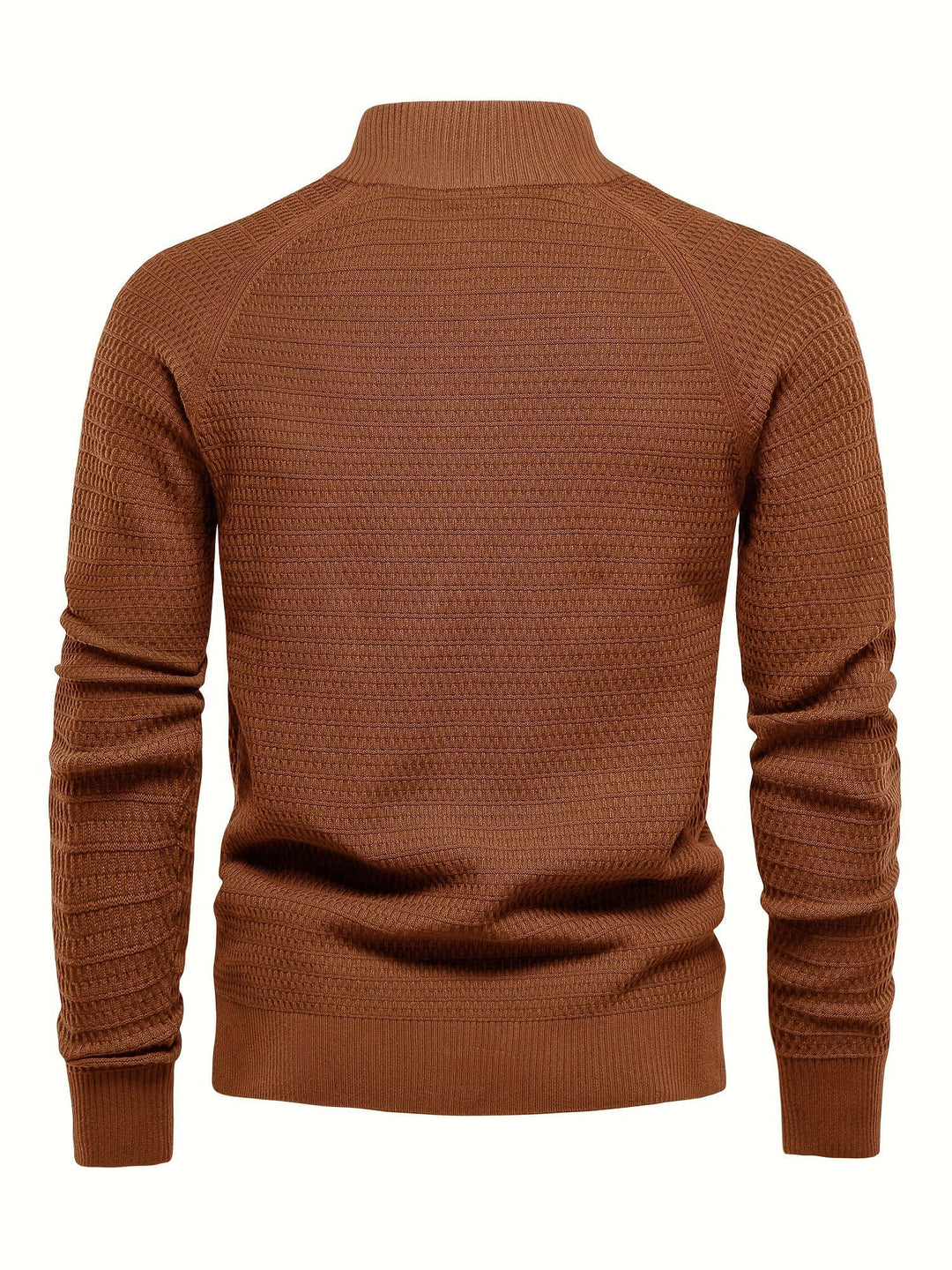 Men's Stand Collar Buttoned Cotton Sweater