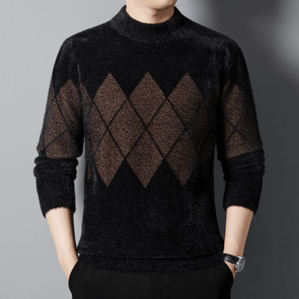 Men's Relaxed Fit Knitted Sweater - Cozy & Stylish