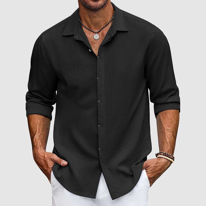 Men's Elegant Long-Sleeve Dress Shirt