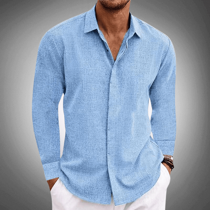 Men's Classic Long-Sleeve Button-Up Shirt