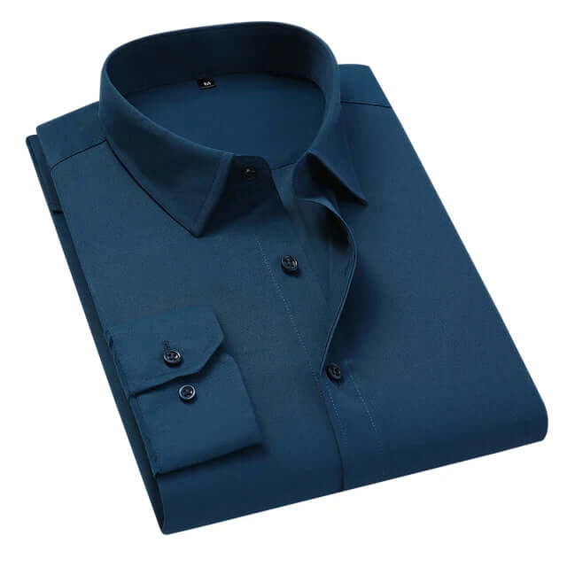 Men's Formal Long-Sleeve Shirt with Pocket