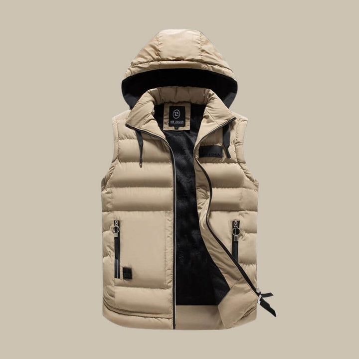 Quilted Vest with Removable Hood: Lightweight & Stylish