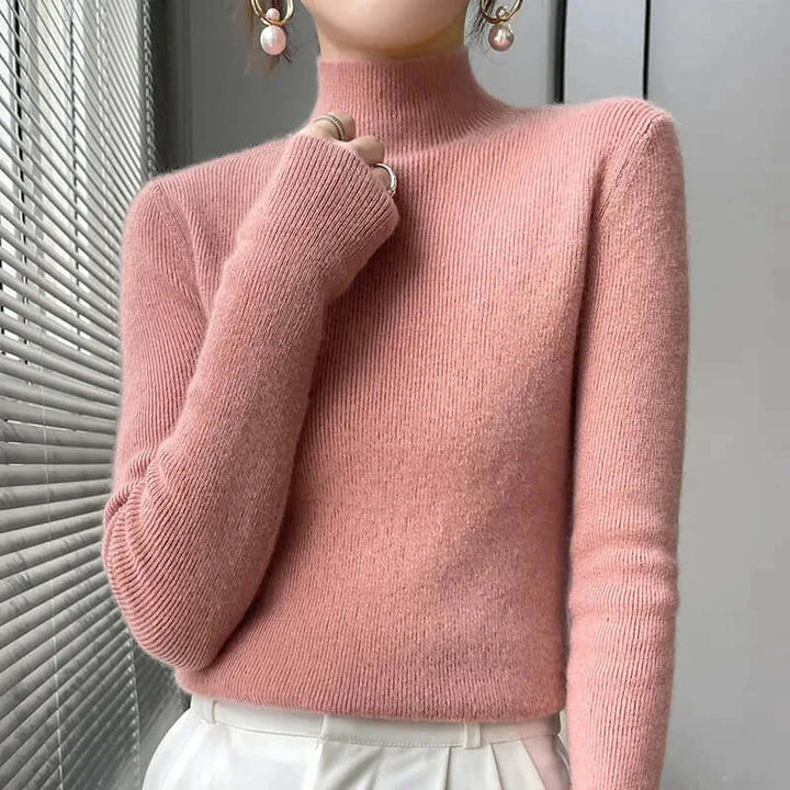 Women's Half-Turtleneck Long-Sleeve Knit Sweater