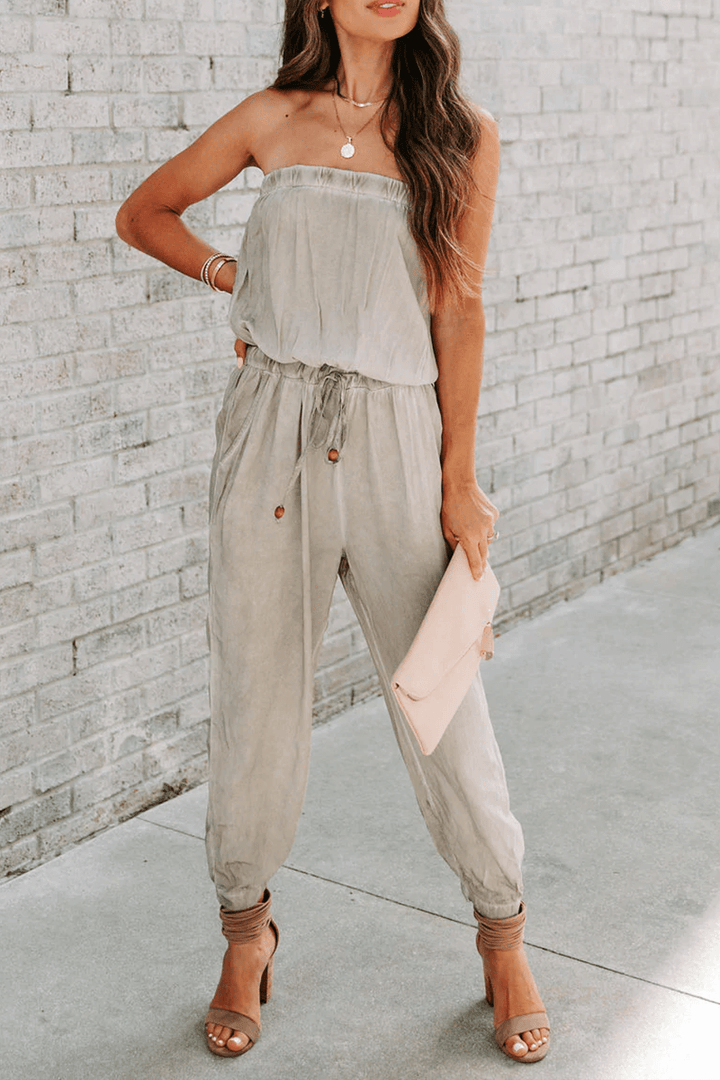 Women's Adjustable Strapless Summer Jumpsuit