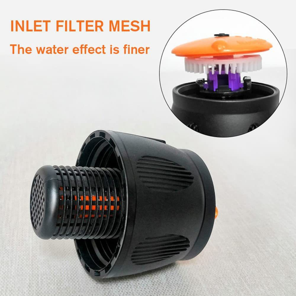 "Automatic rotating garden sprinkler with adjustable tripod, sleek design, wide water coverage, ideal for lawns and flower be