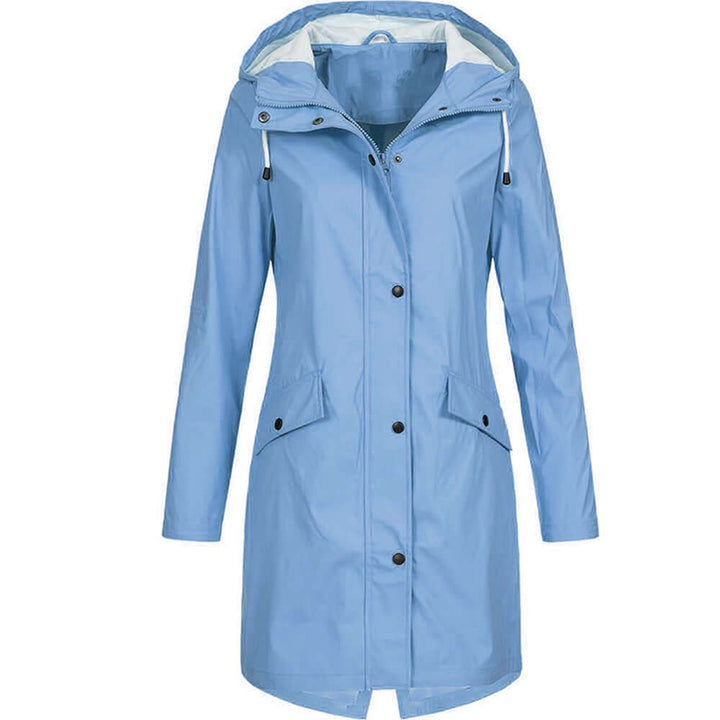Women's Waterproof Hooded Raincoat: Stylish & Practical