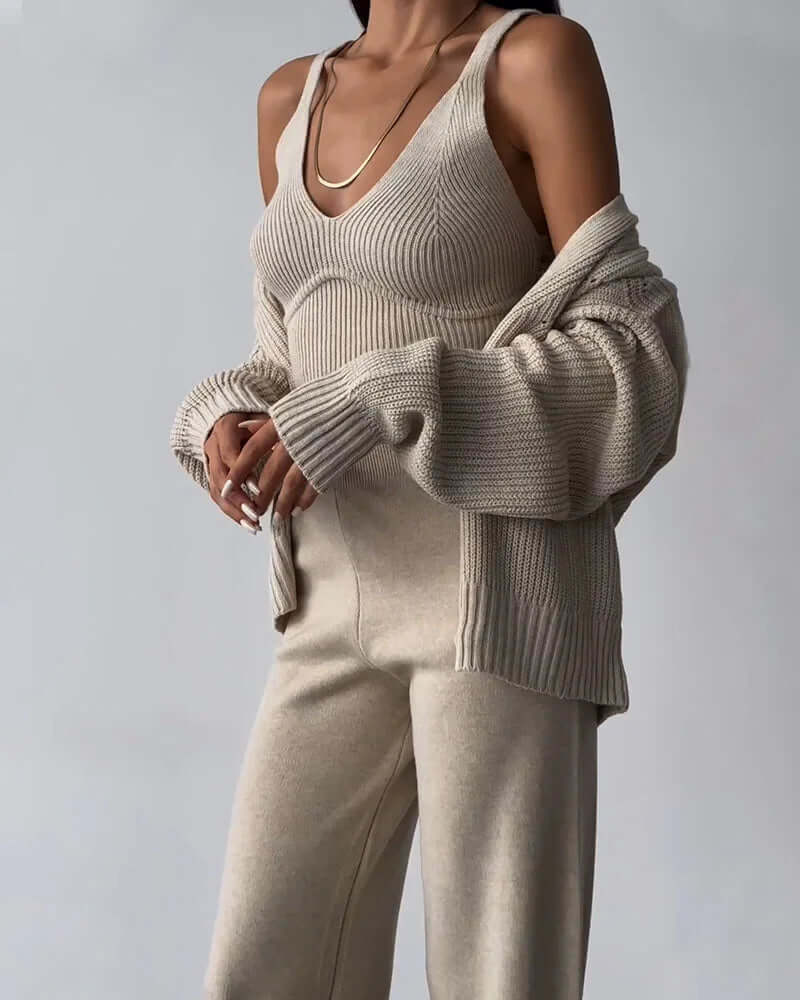 Women's 3-Piece Knitted Casual Set