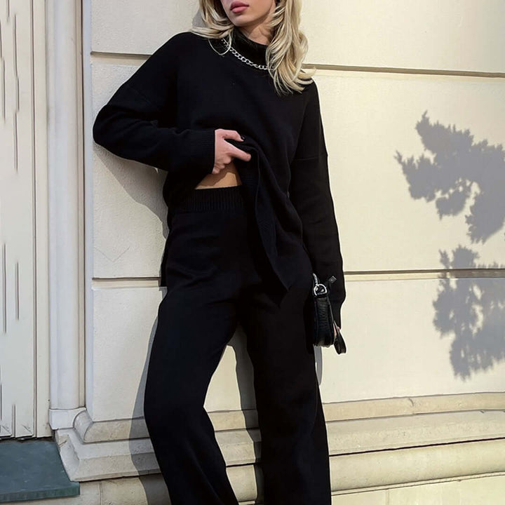 Women's High-Neck Long-Sleeve Sweater