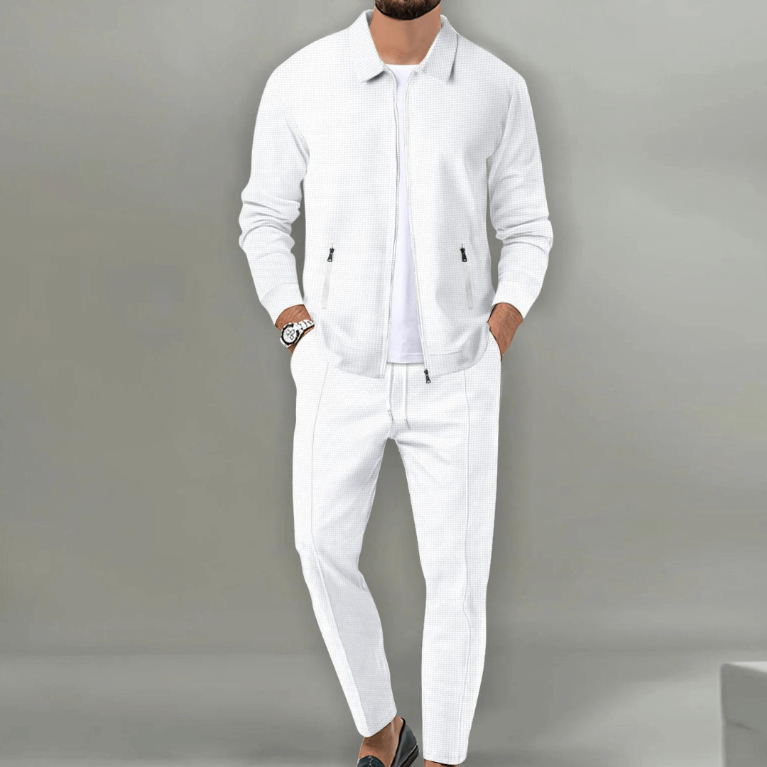 Men's Two-Piece Tracksuit: Zip-Up Jacket &amp; Pants