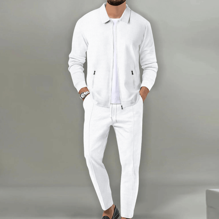 Men's Two-Piece Tracksuit: Zip-Up Jacket &amp; Pants