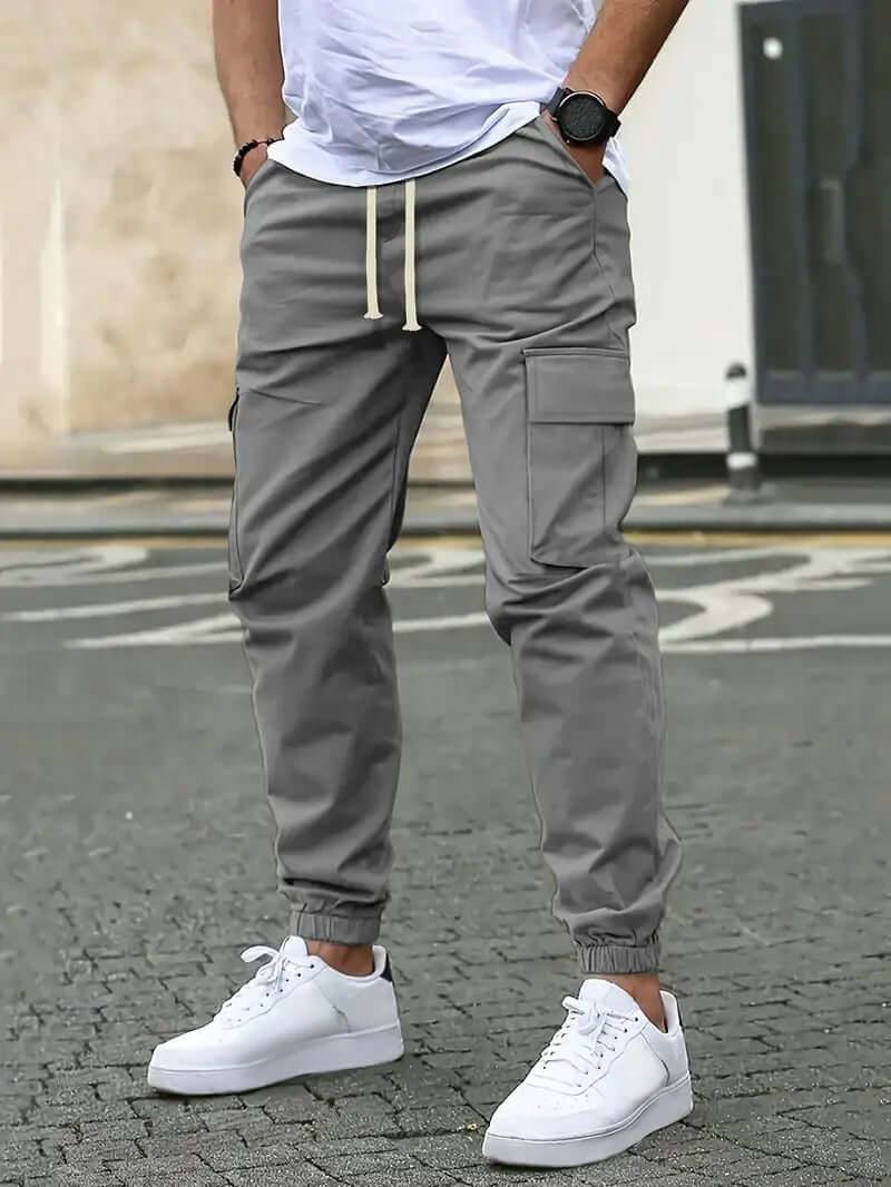 Trendy Stretch Pants with Pockets: Casual Fit