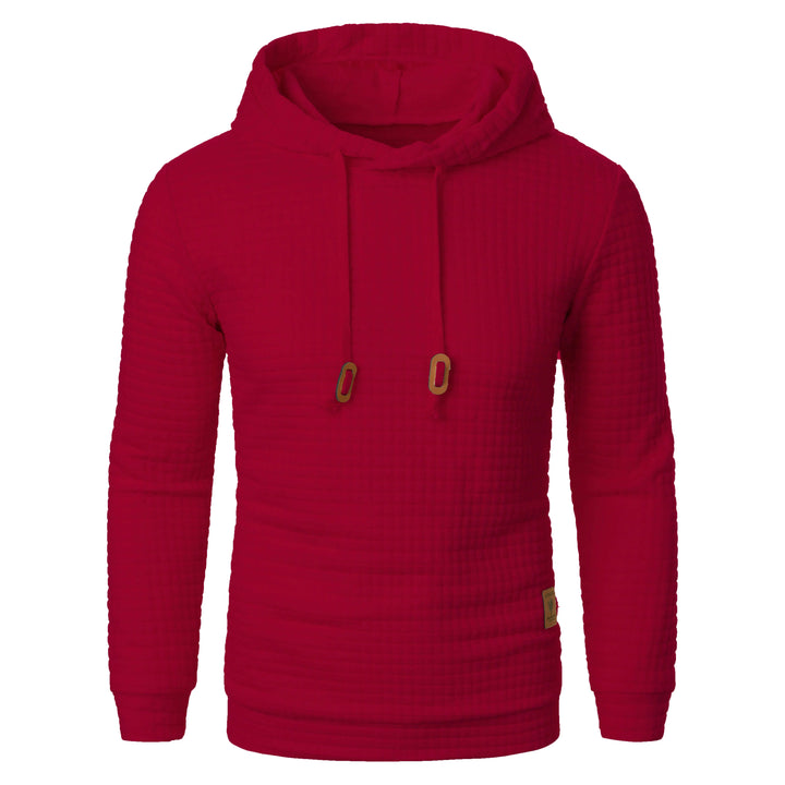 Men's Casual Check Hoodie Sweatshirt