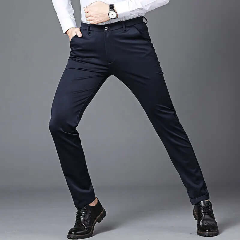 Men's Slim Fit Dress Trousers: Tailored Formal Wear