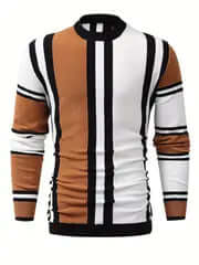 Men's Slim-Fit Striped Knit Sweater