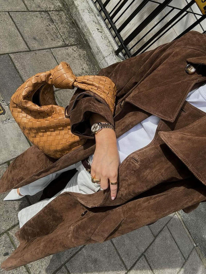 Women's Long Classic Trench Coat: Elegant & Practical Outerwear