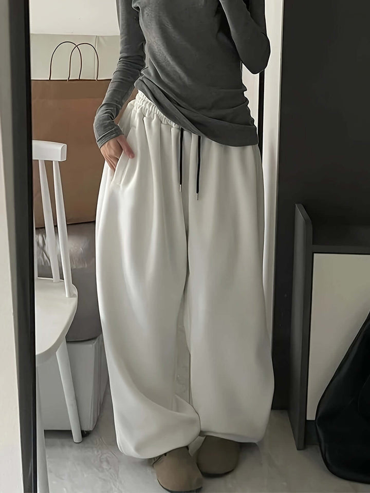 Women's Wide-Leg Elastic Waistband Loungewear
