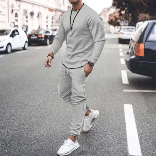 Men's Soft Long-Sleeve Top & Jogger Set