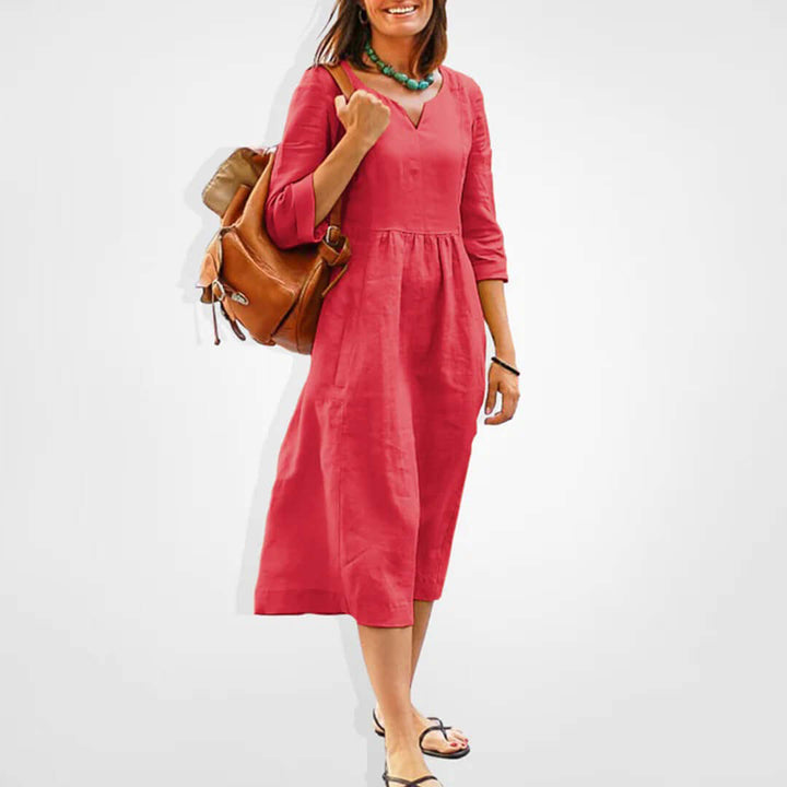 Casual Midi Dress: Versatile & Breathable