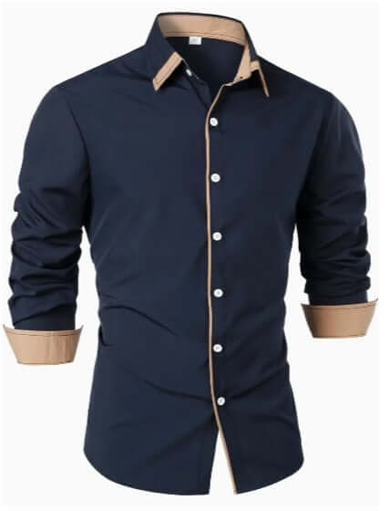 Men's Breathable Long-Sleeve Casual Shirt