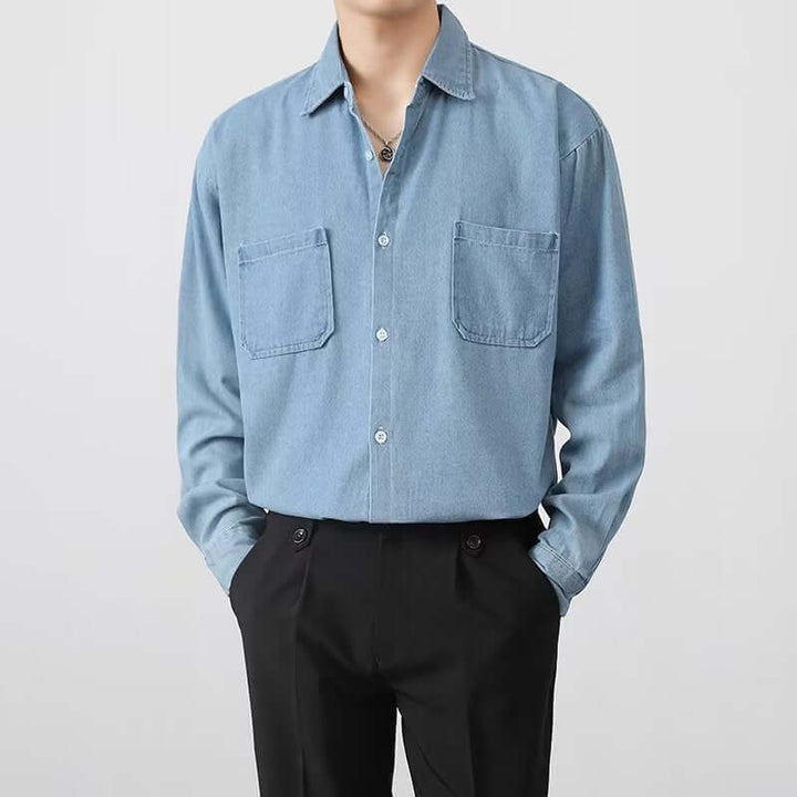 Men's Long-Sleeve Denim Shirt