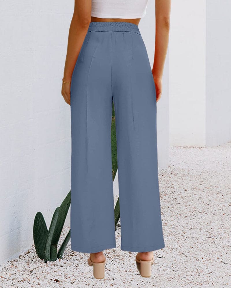 Women's High-Waisted Wide-Leg Trousers