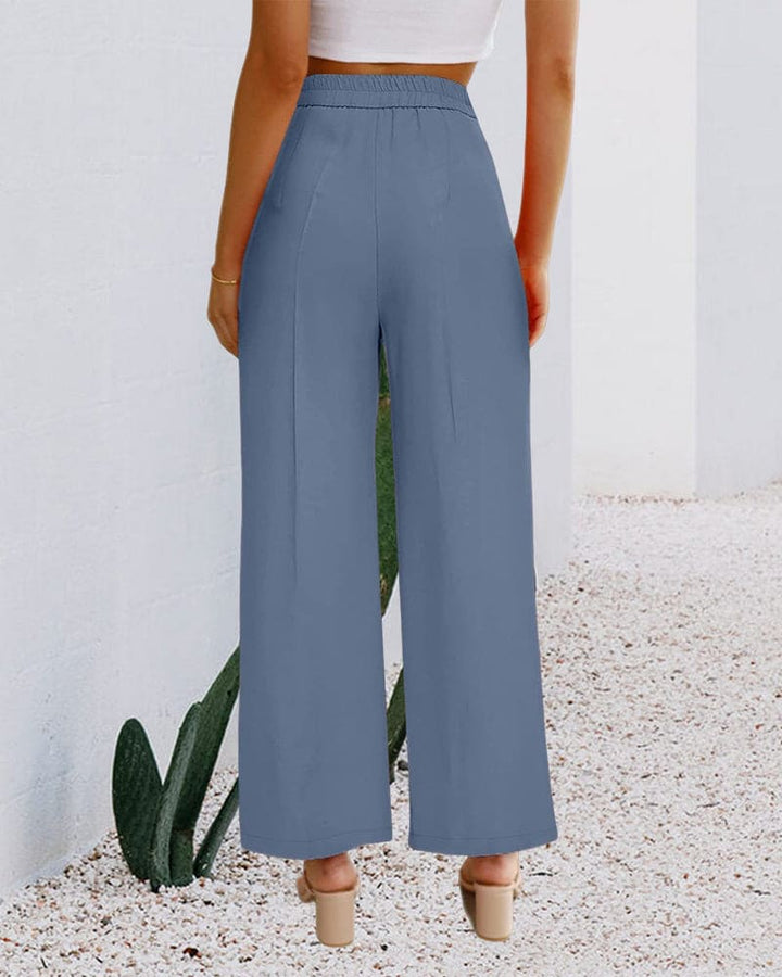 Women's High-Waisted Wide-Leg Trousers