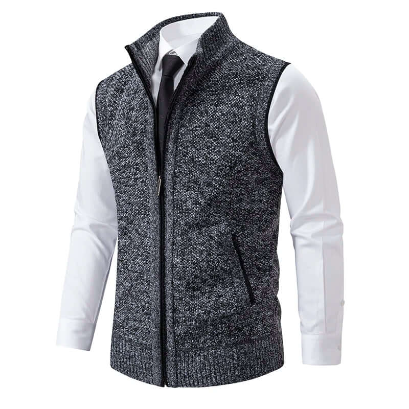 Men's Knitted Casual Cardigan with Pockets