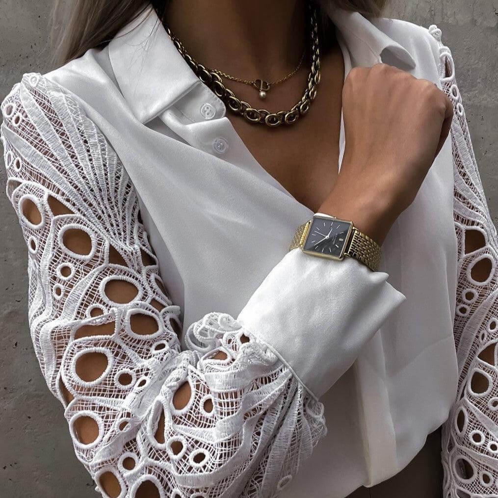 Elegant Lace Detail Women's Top