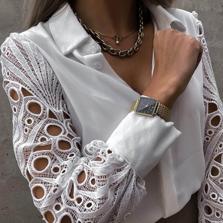 Elegant Lace Detail Women's Top