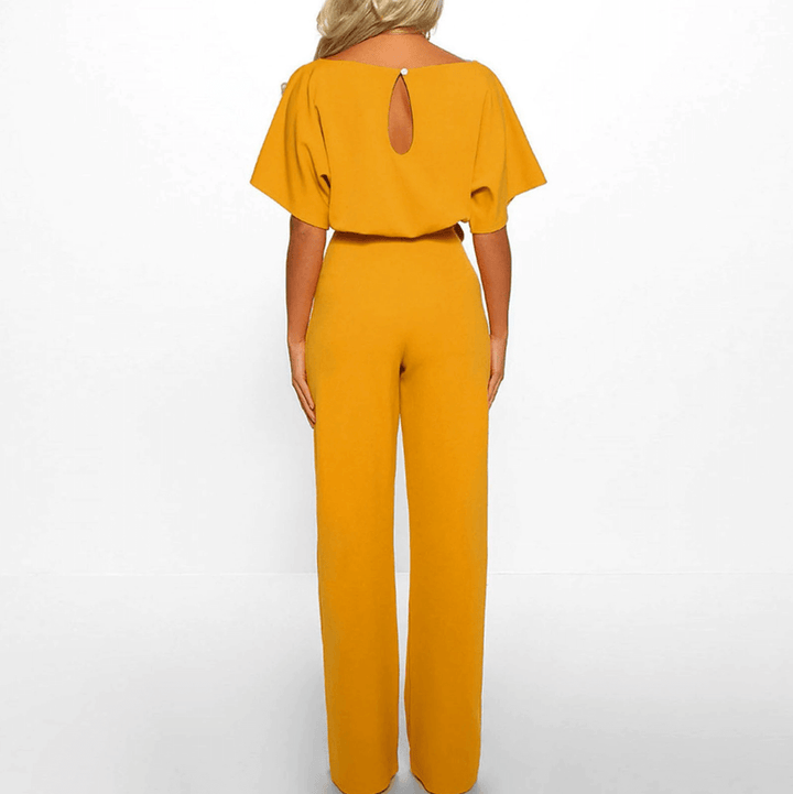 Women's Wide Leg Jumpsuit with Belt